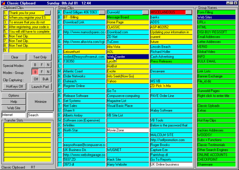 Classic Clipboard Screenshot